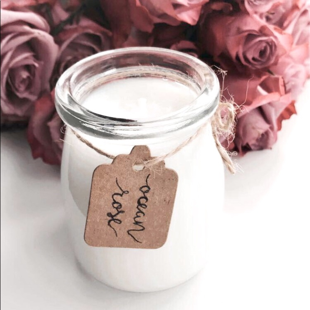 Ocean Rose Scented Homemade 7oz Candle